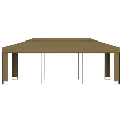 Gazebo con Tetto Doppio 3x6 m Grigio Talpa 180 g/m² | homemem39