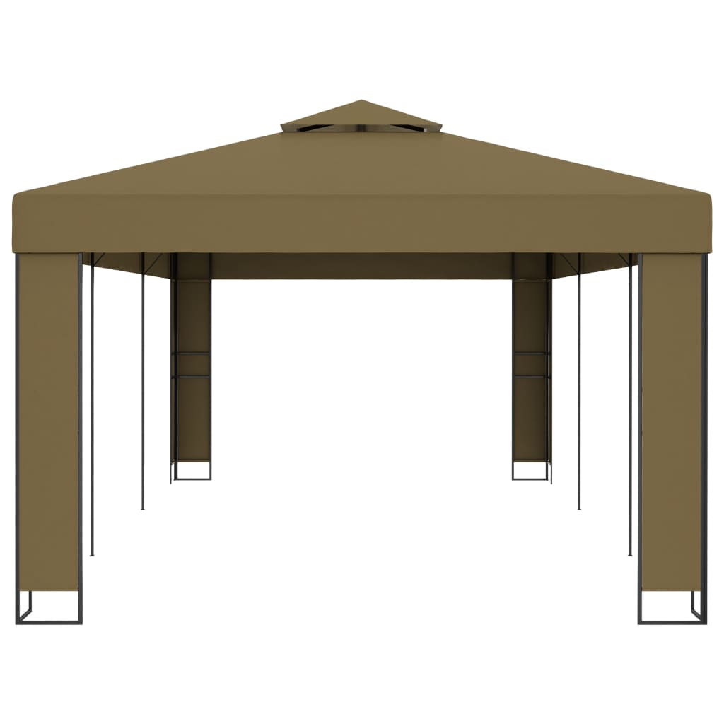 Gazebo con Tetto Doppio 3x6 m Grigio Talpa 180 g/m² | homemem39