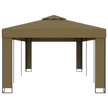 Gazebo con Tetto Doppio 3x6 m Grigio Talpa 180 g/m² | homemem39