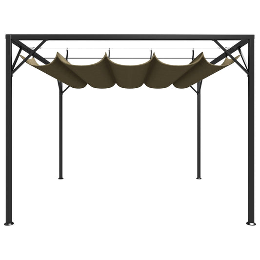 Gazebo da Giardino con Tetto Retrattile 3x3 m Talpa 180 g/m² - homemem39