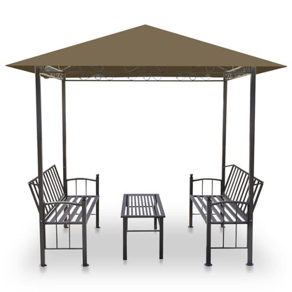 Padiglione Giardino Tavolo e Panche 2,5x1,5x2,4m Talpa 180 g/m² - homemem39