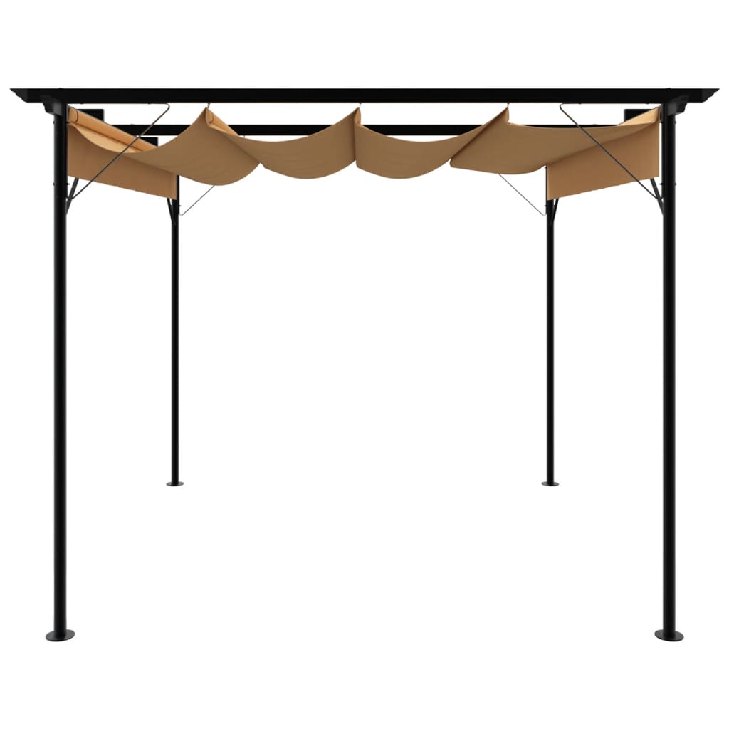 Pergola con Tetto Retrattile Talpa 3x3m in Acciaio 180 g/m² | homemem39