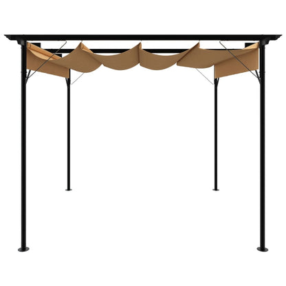 Pergola con Tetto Retrattile Talpa 3x3m in Acciaio 180 g/m² | homemem39