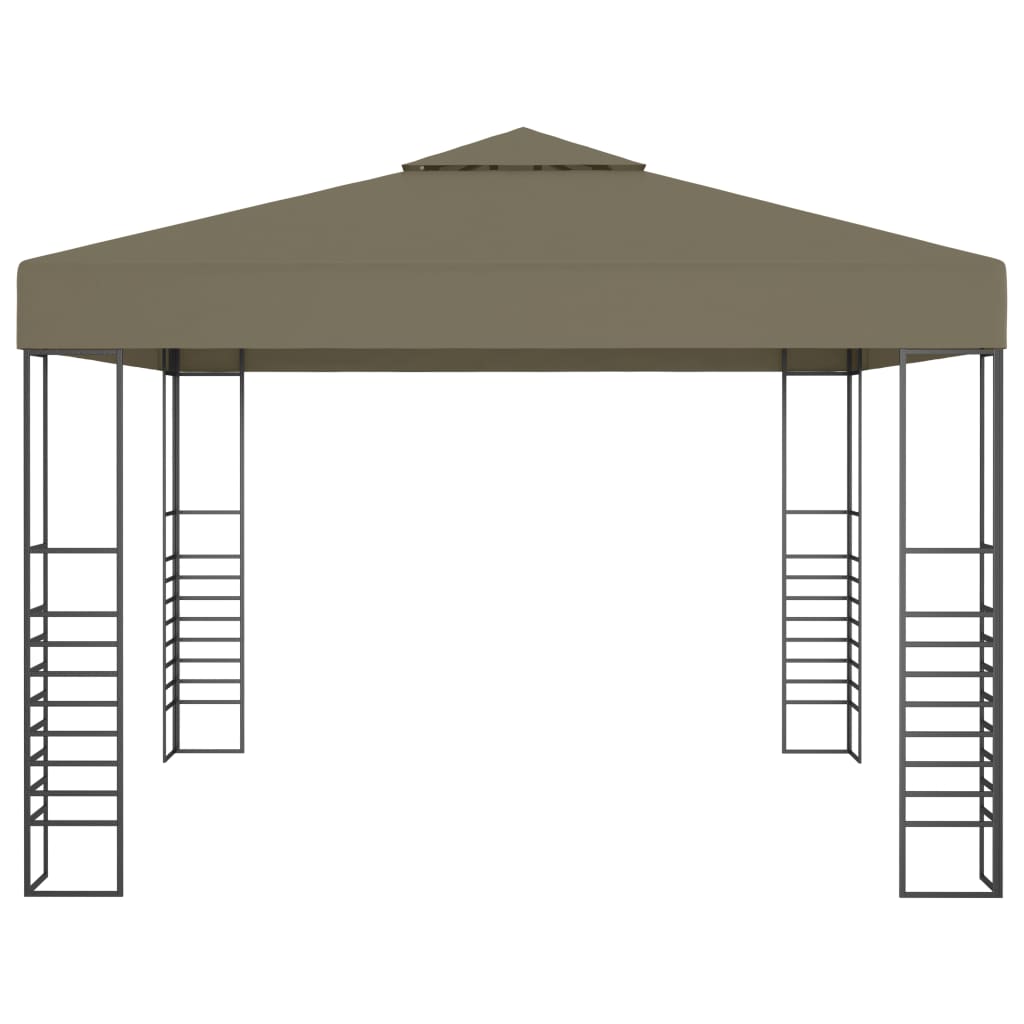Gazebo da Giardino 3x3 m Grigio Talpa 180 g/m² | homemem39