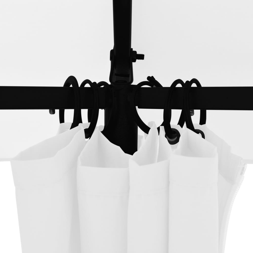 Gazebo da Giardino con Tende 360x312x265 cm Bianco 180 g/m² | homemem39
