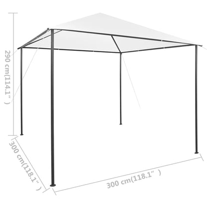 Gazebo da Giardino 3x3x2,9 m Bianco 180 g/m² | homemem39