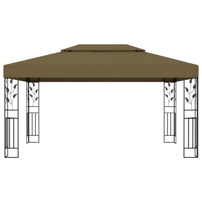 Gazebo con Tetto Doppio 3x4 m Grigio Talpa 180 g/m² | homemem39