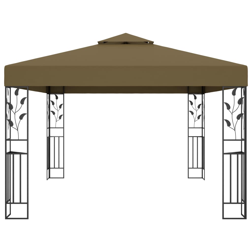Gazebo con Tetto Doppio 3x4 m Grigio Talpa 180 g/m² | homemem39