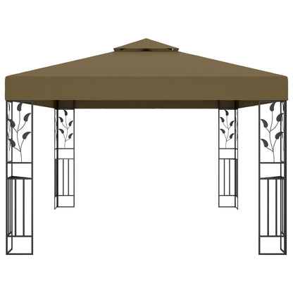 Gazebo con Tetto Doppio 3x4 m Grigio Talpa 180 g/m² | homemem39