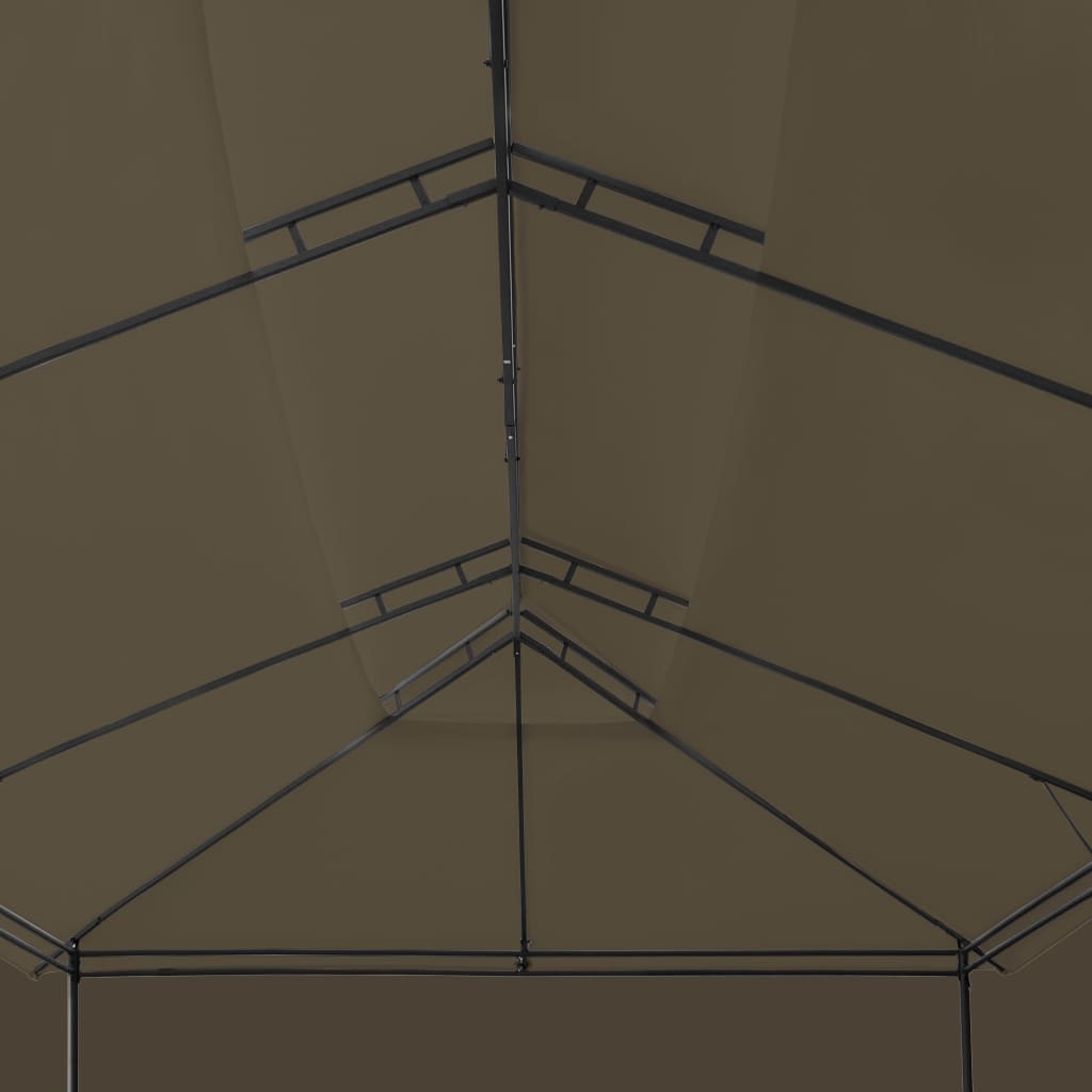 Gazebo con Tende 600x298x270 cm Grigio Talpa 180 g/m² | homemem39