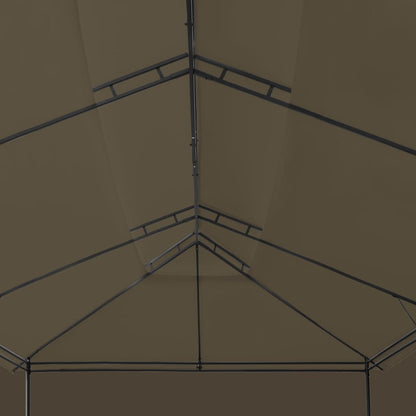 Gazebo con Tende 600x298x270 cm Grigio Talpa 180 g/m² | homemem39