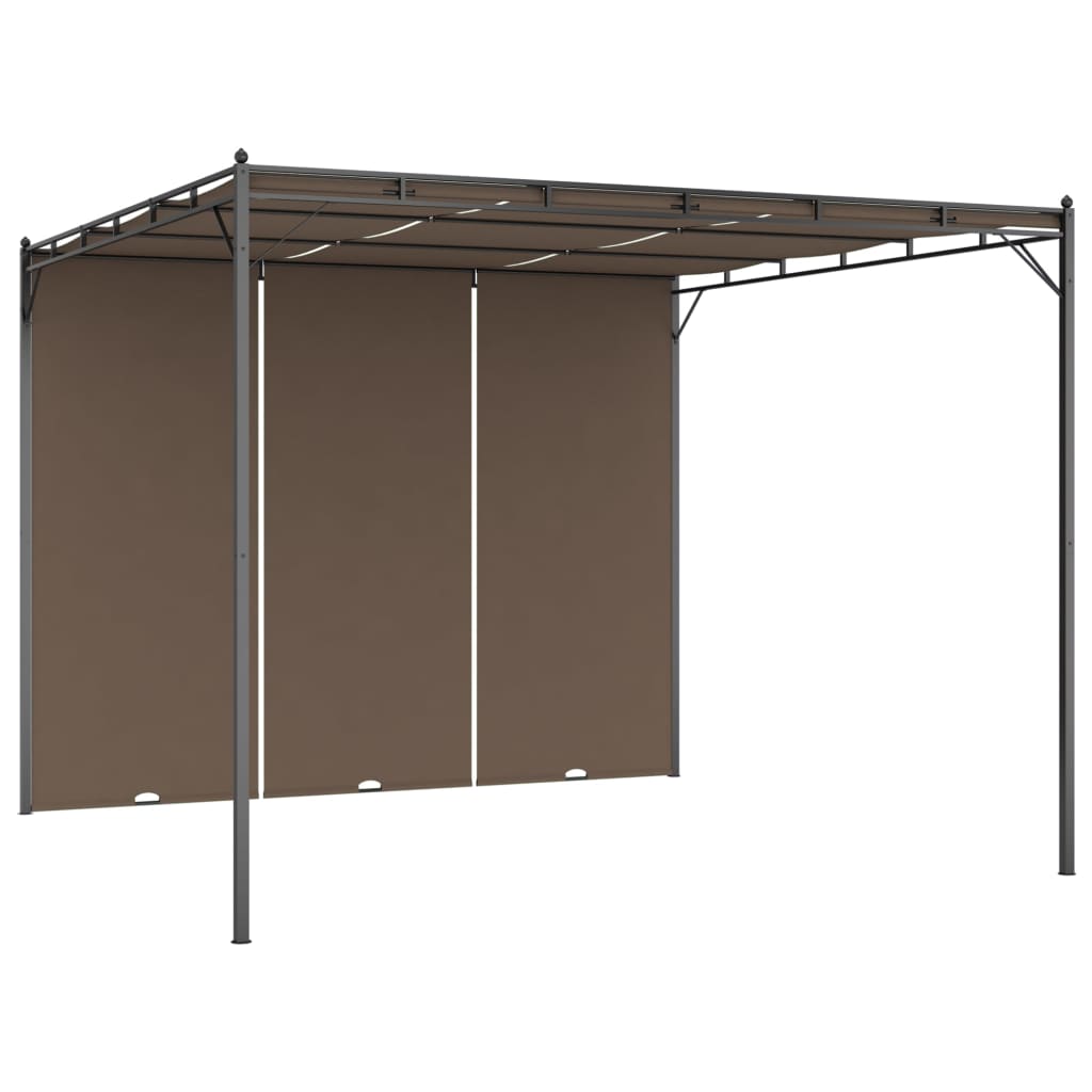 Gazebo da Giardino con Tenda Laterale 3x3x2,25 m Talpa | homemem39