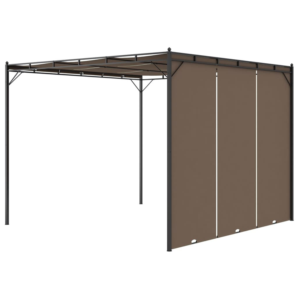 Gazebo da Giardino con Tenda Laterale 3x3x2,25 m Talpa | homemem39