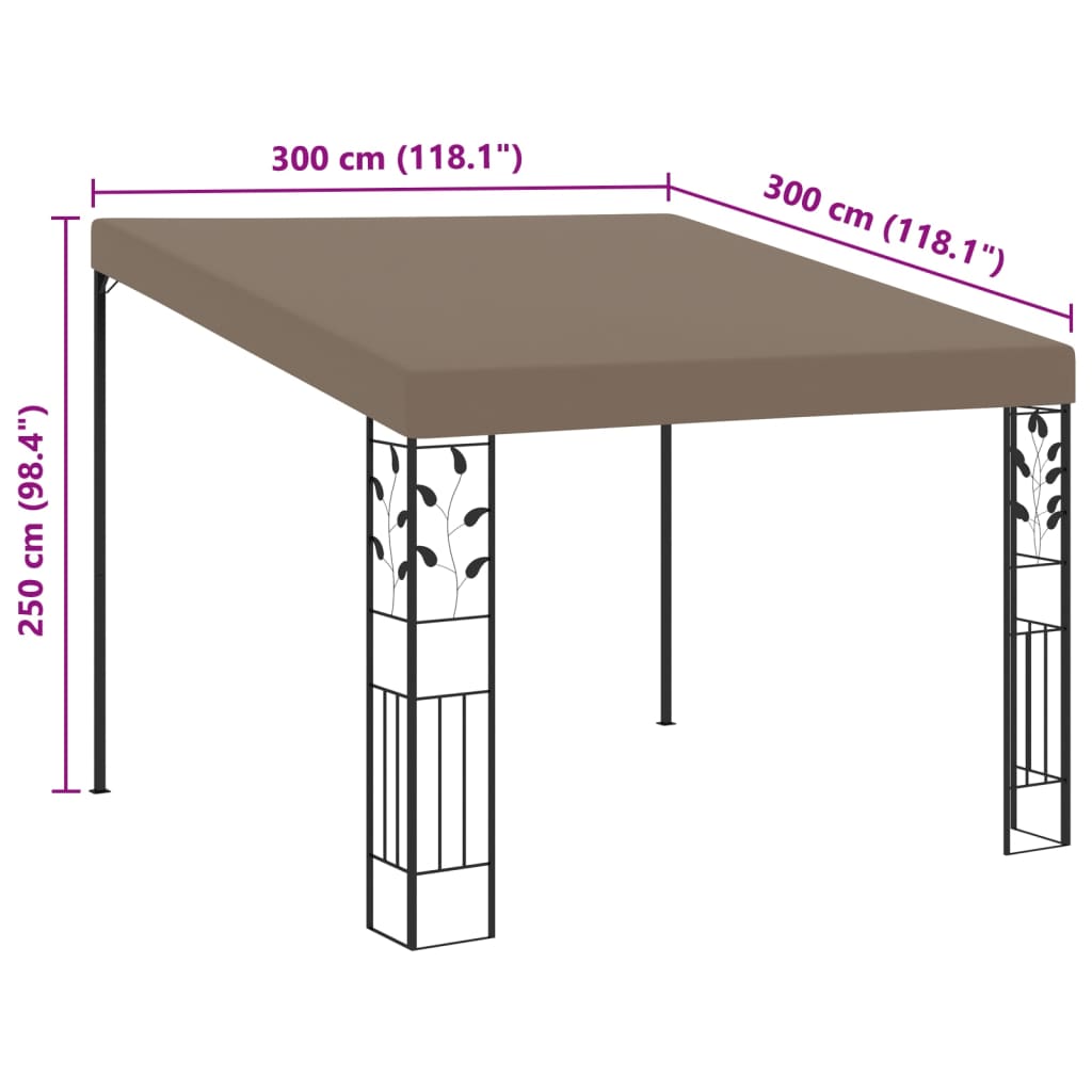Gazebo a Parete 3x3x2,5 m Talpa | homemem39