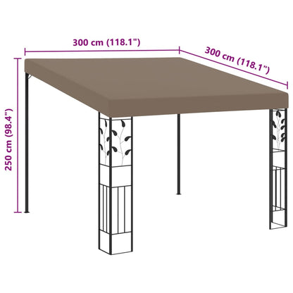Gazebo a Parete 3x3x2,5 m Talpa | homemem39