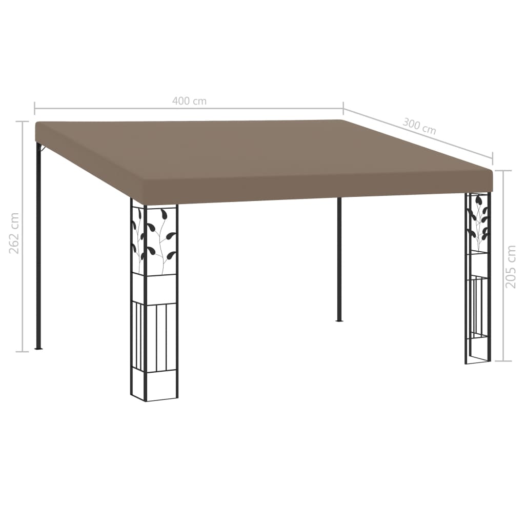 Gazebo a Parete 4x3x2,5 m Talpa | homemem39