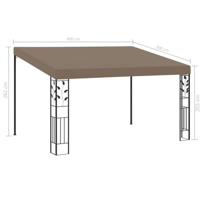 Gazebo a Parete 4x3x2,5 m Talpa | homemem39