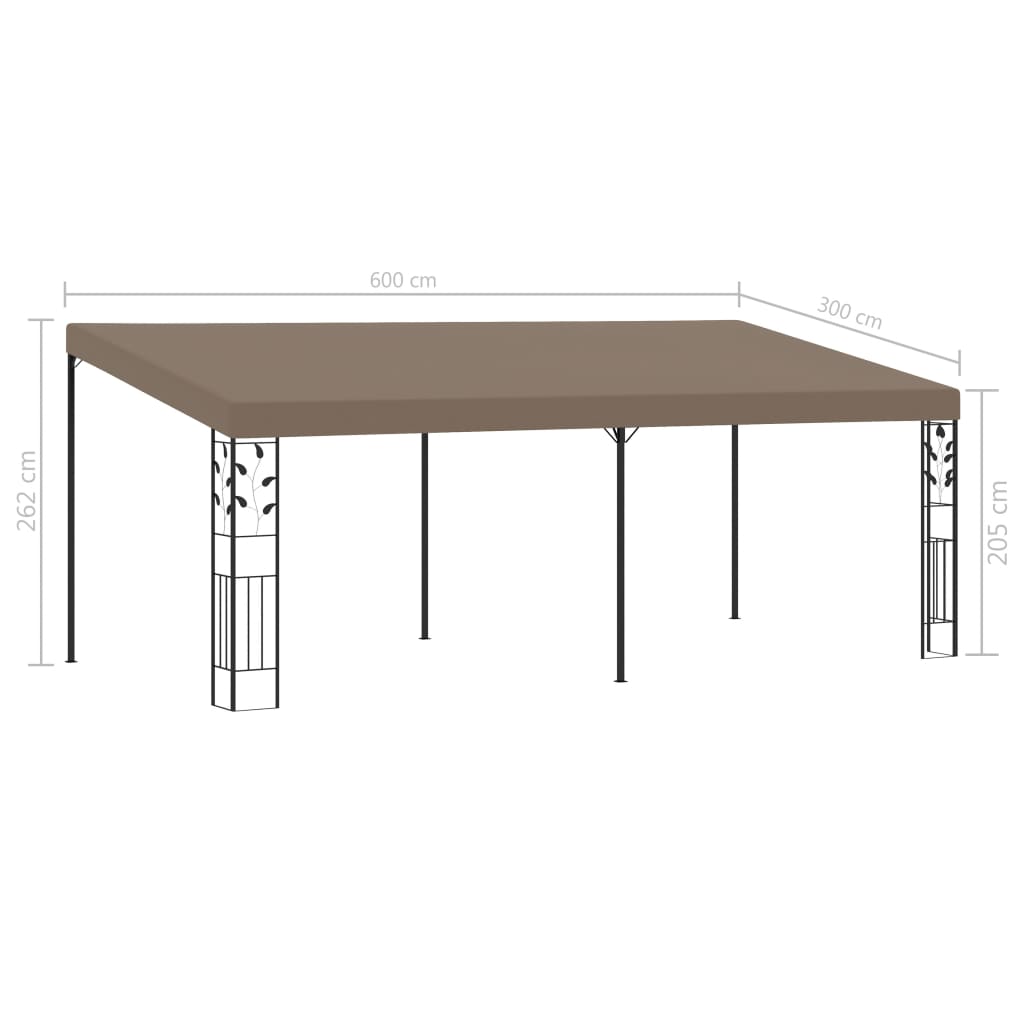 Gazebo a Parete 6x3x2,5 m Talpa | homemem39