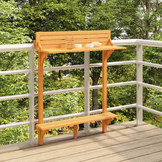Tavolo da Bar da Balcone 90x37x122,5 cm in Massello di Acacia - homemem39
