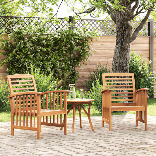 Sedie da Giardino 2 pz in Legno Massello d'Acacia - homemem39