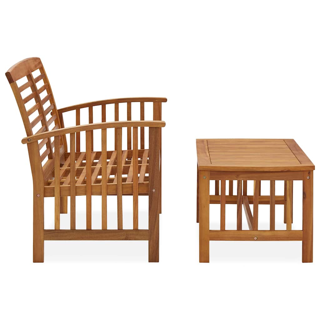 Set Divani da Giardino 2 pz in Legno Massello di Acacia | homemem39