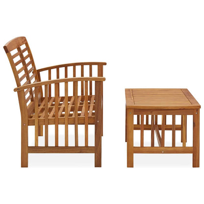 Set Divani da Giardino 2 pz in Legno Massello di Acacia | homemem39