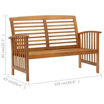 Set Divani da Giardino 2 pz in Legno Massello di Acacia | homemem39