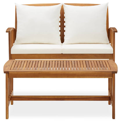 Set Divani da Giardino 2 pz con Cuscini in Massello di Acacia | homemem39