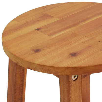 Sgabelli da Bar 4 pz in Legno Massello di Acacia
