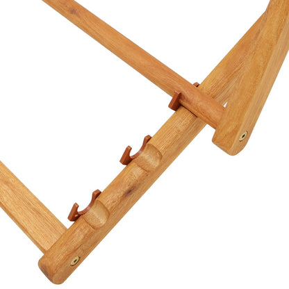Sdraio Pieghevole in Legno di Eucalipto e Tessuto Verde - homemem39
