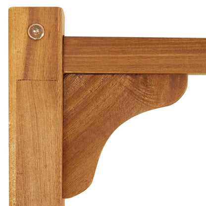 Lettino Prendisole Doppio con Tende e Cuscini in Legno Acacia | homemem39