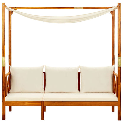 Panchina da Giardino con Baldacchino Legno Massello di Acacia - homemem39