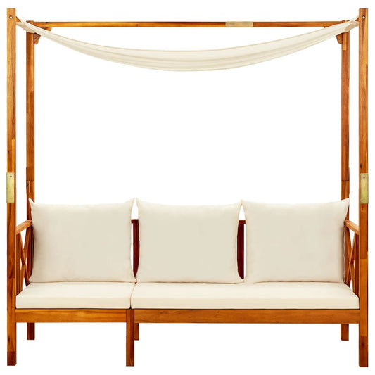 Panchina da Giardino con Baldacchino Legno Massello di Acacia - homemem39