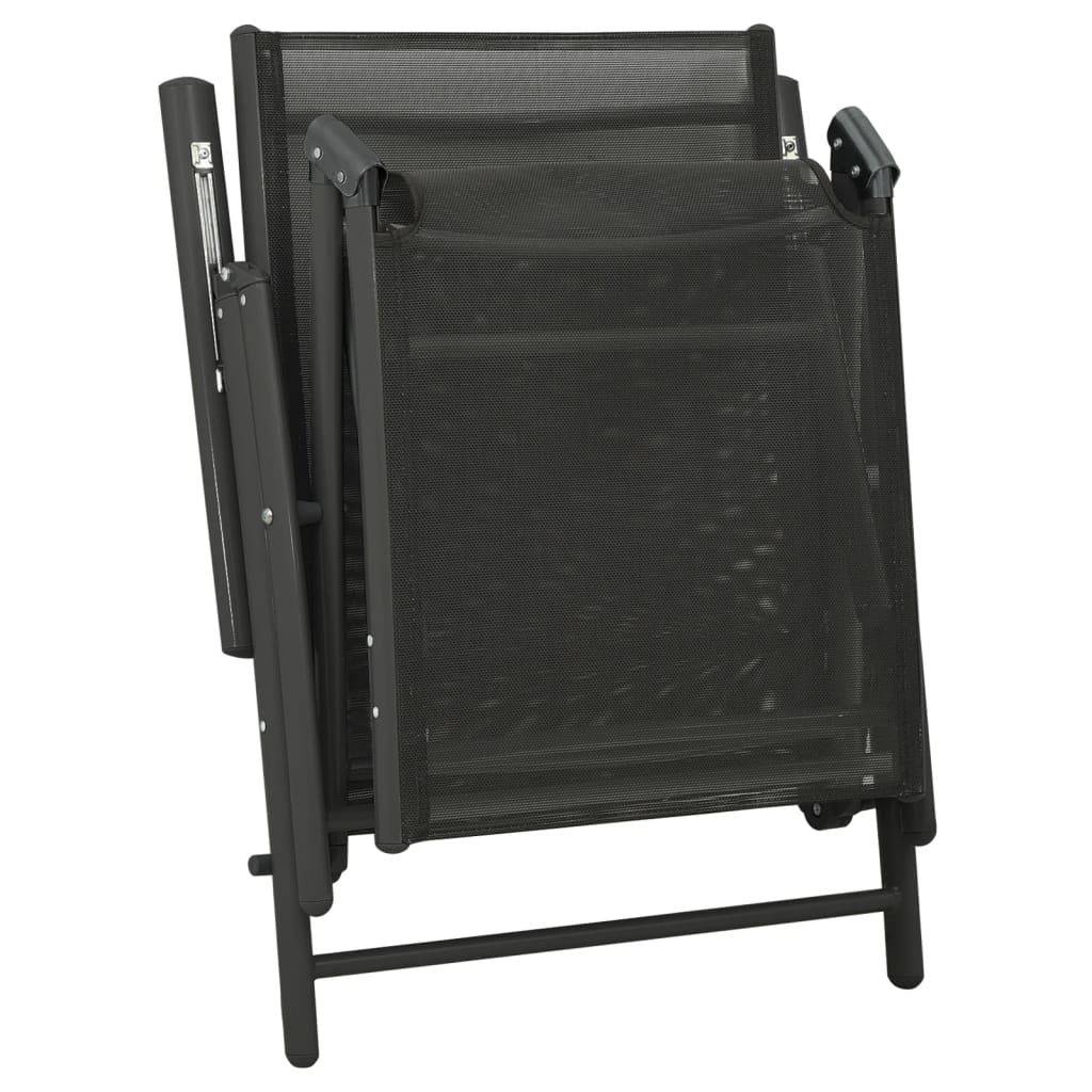 Set Divani da Giardino 3 pz in Textilene e Alluminio Nero | homemem39