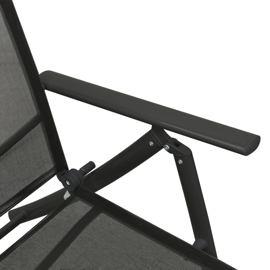 Set Divani da Giardino 3 pz in Textilene e Alluminio Nero | homemem39