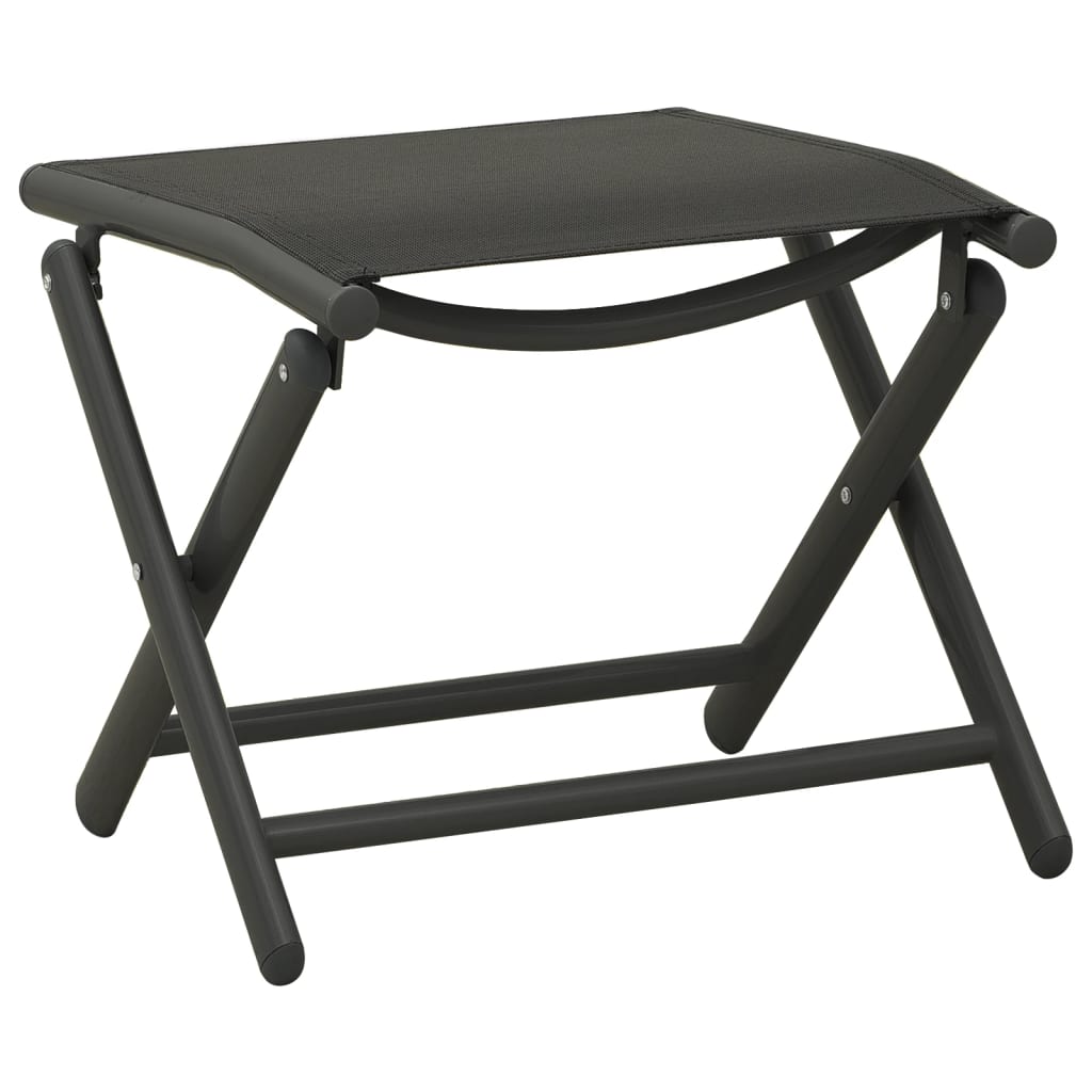 Set Divani da Giardino 3 pz in Textilene e Alluminio Nero - homemem39