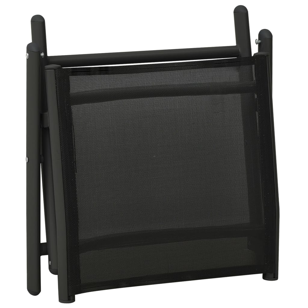 Set Divani da Giardino 3 pz in Textilene e Alluminio Nero | homemem39