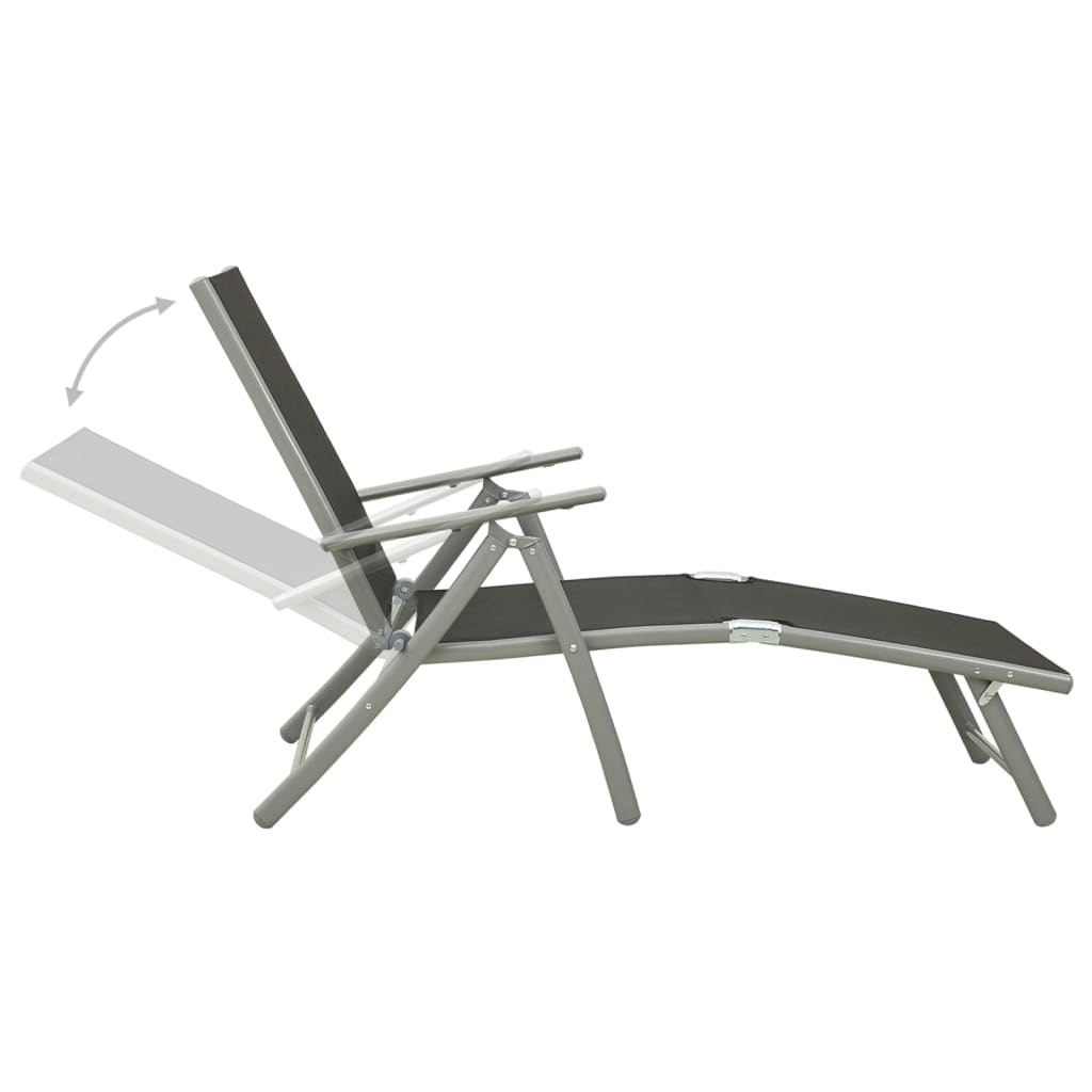 Set Divani da Giardino 3 pz in Textilene e Alluminio Argento - homemem39