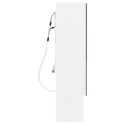 Armadietto a Specchio con LED Bianco 80x15x60 cm in MDF | homemem39