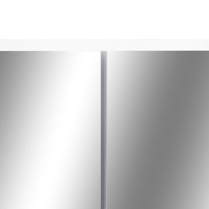 Armadietto a Specchio con LED Bianco 80x15x60 cm in MDF | homemem39