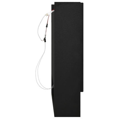 Armadietto a Specchio con LED Nero 80x15x60 cm in MDF | homemem39
