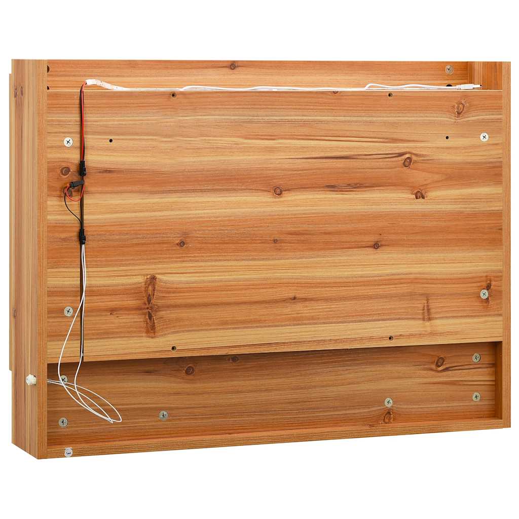 Armadietto a Specchio con LED Rovere 80x15x60 cm in MDF | homemem39