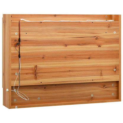 Armadietto a Specchio con LED Rovere 80x15x60 cm in MDF | homemem39