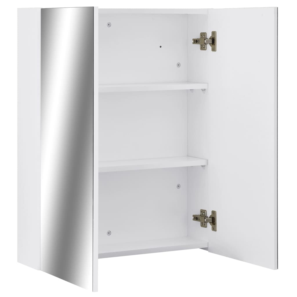 Armadietto a Specchio Bianco 60x15x75 cm in MDF | homemem39