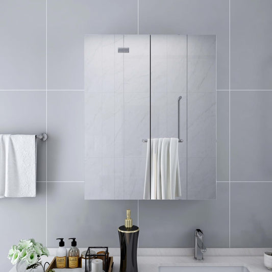 Armadietto a Specchio Bianco 60x15x75 cm in MDF | homemem39
