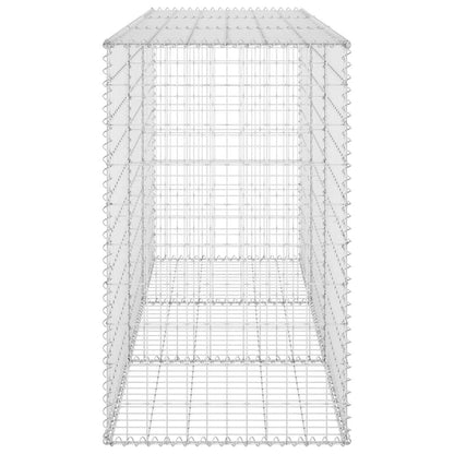 Gabbione con Copertura in Acciaio Zincato 200x60x100 cm - homemem39
