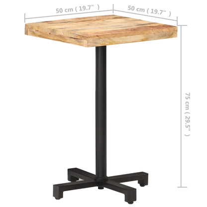 Tavolino da Bistrot Quadrato 50x50x75 cm Legno di Mango Grezzo | homemem39