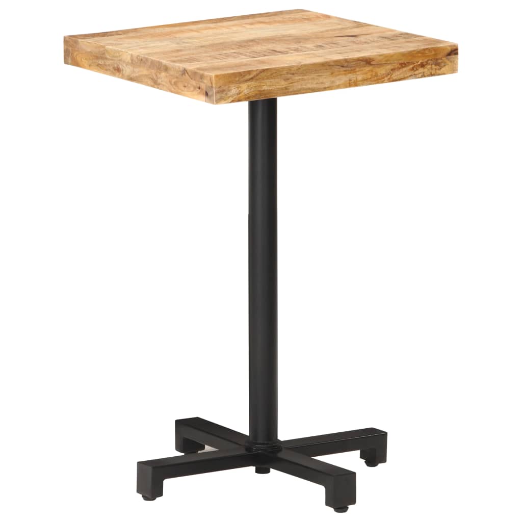 Tavolino da Bistrot Quadrato 50x50x75 cm Legno di Mango Grezzo | homemem39