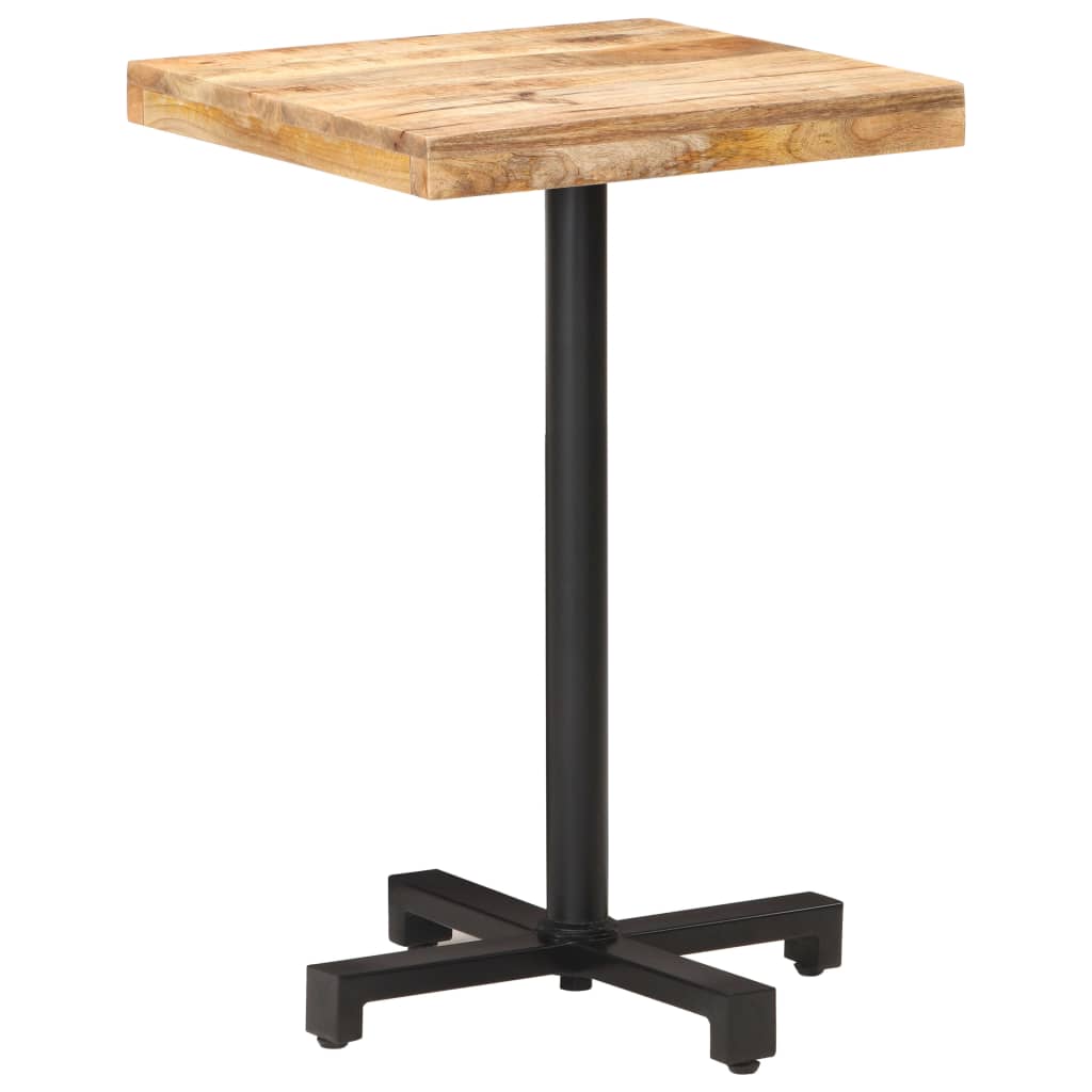 Tavolino da Bistrot Quadrato 50x50x75 cm Legno di Mango Grezzo | homemem39