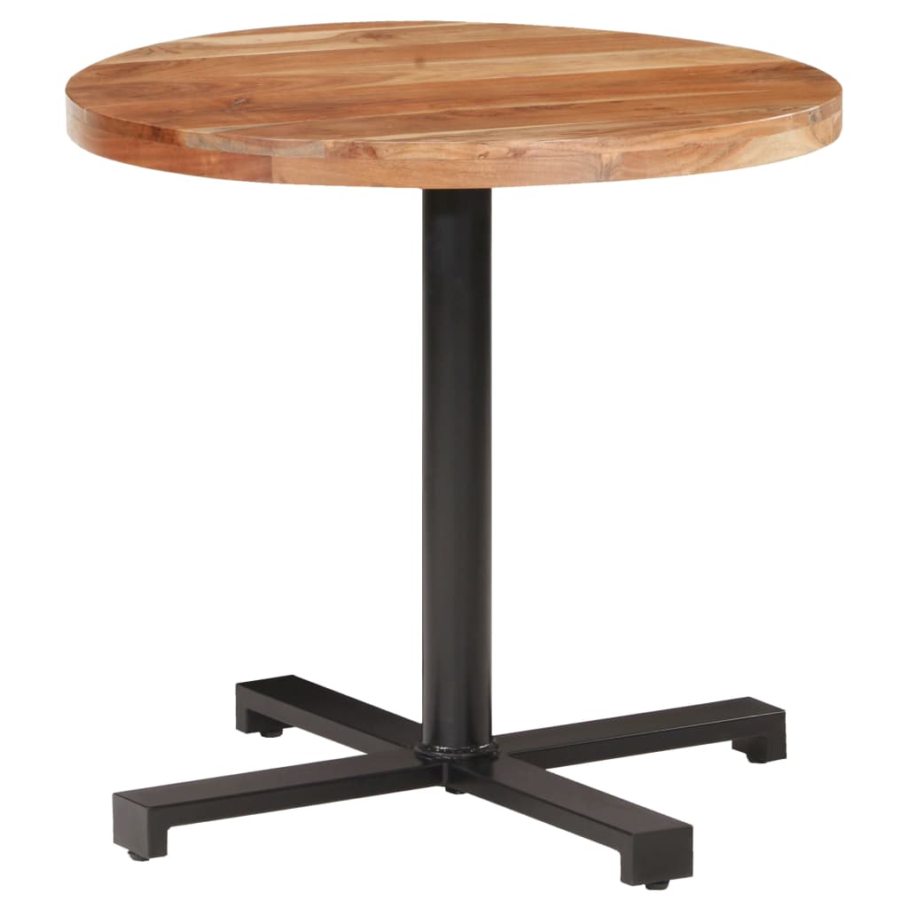 Tavolino da Bistrot Rotondo Ø80x75 cm in Legno di Acacia | homemem39